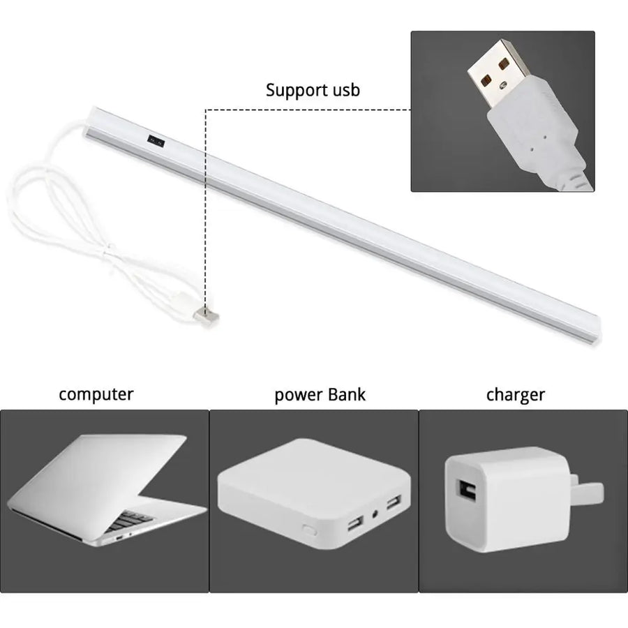 USB LED Bar Light Strip 5V Hand Scan Motion Sensor