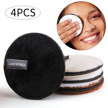 4Pcs Reusable Microfiber Makeup Remover