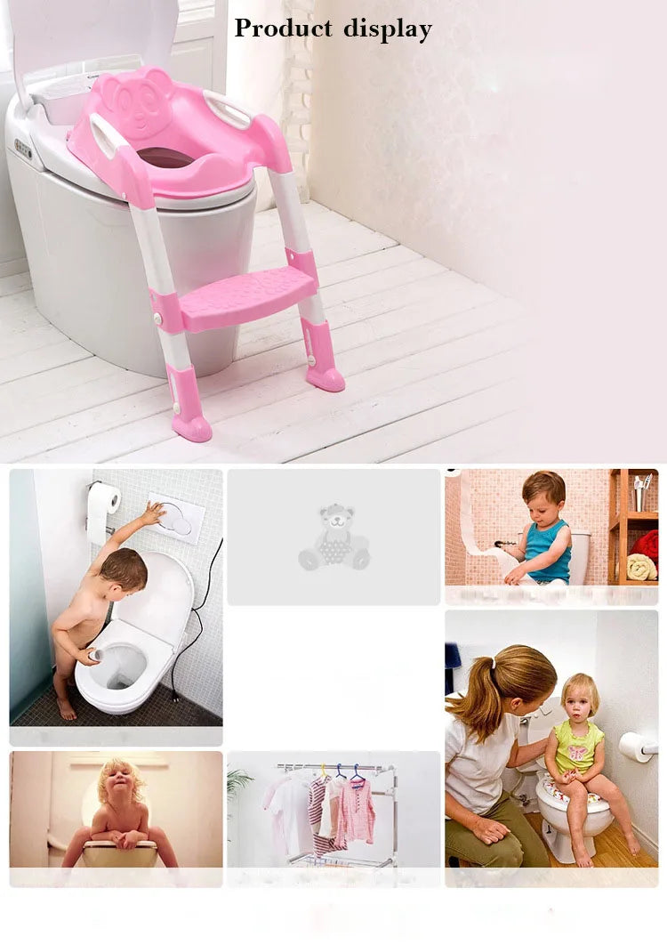 Potty Training Seat for Children With Adjustable Ladder