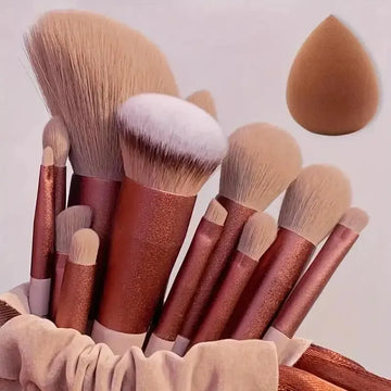 13 Pcs Premium Makeup Brush Set, Soft Fluffy Professional Cosmetic