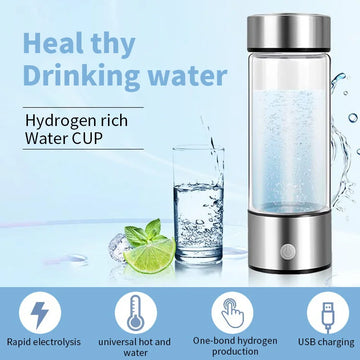 Hydrogen Water Bottle Electric Hydrogen Rich Water Generator Bottle Titanium Quality Filter Portable Antioxidant