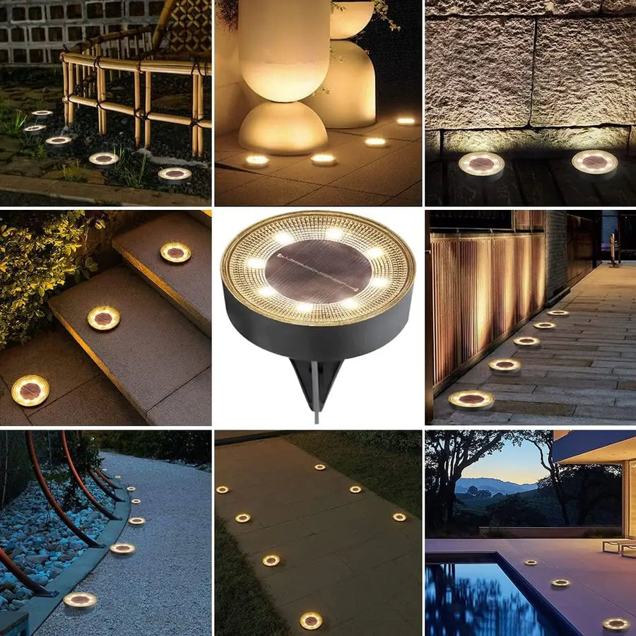 Waterproof LED Outdoor Solar Power Ground Lighting - Garden Decoration Lamp