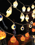 Halloween Decoration Led Light String Pumpkin Skull Head Eyeball Shaped Lamp