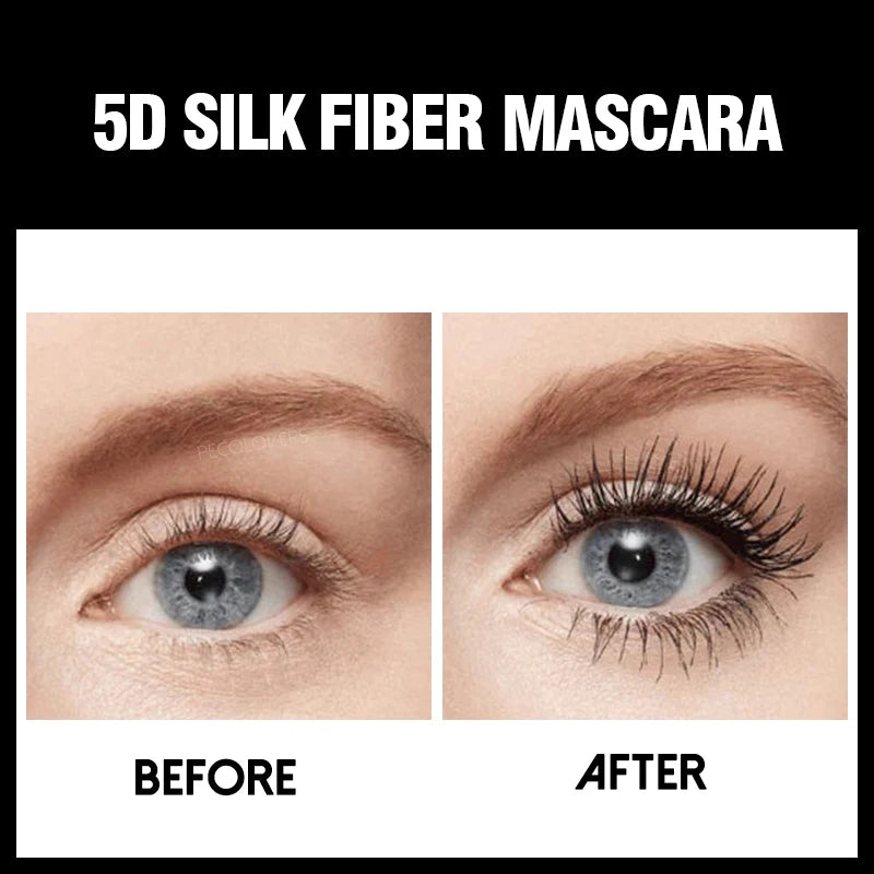 Silk Fiber Black Mascara plus Waterproof - Eyelash Extension Thick Lengthening Eye Lashes Cosmetic