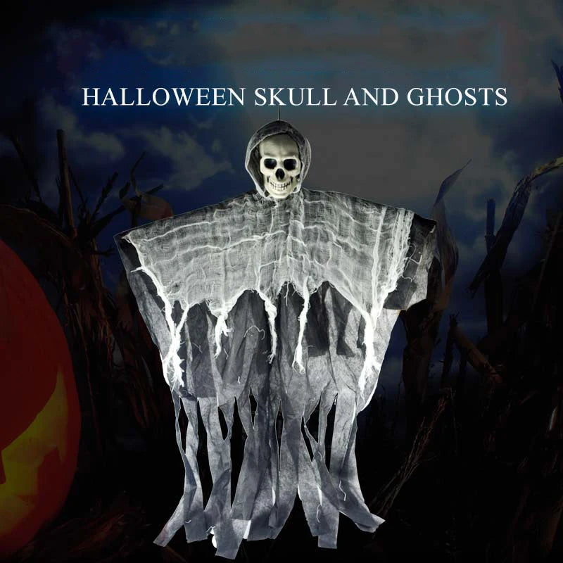 Halloween Party Hanging Ghost Skull Skeleton Gauze Haunted Home Party