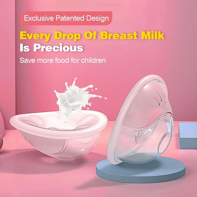 Silicone Breast Milk Collector Wearable Shell Prevent Milk Leakage Nipple Protector (BPA Free)