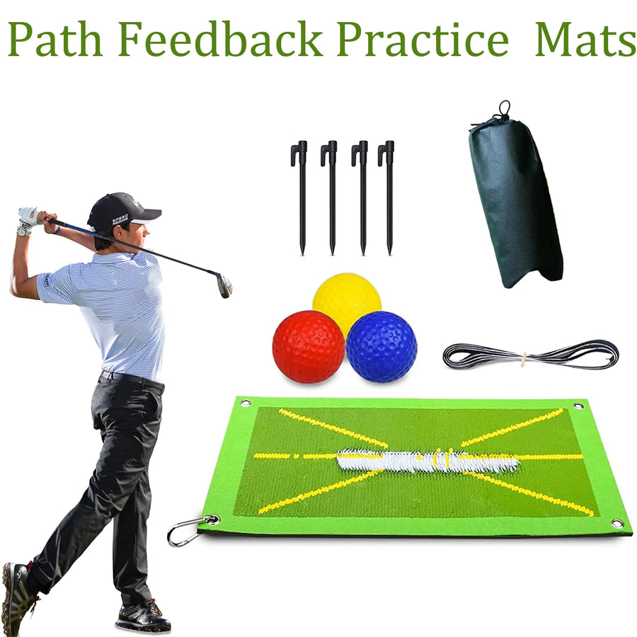 Golf Training Mat for Swing Detection Batting Path for Indoor Outdoor