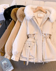 Fleece Puffer Jacket Winter Coat for Women