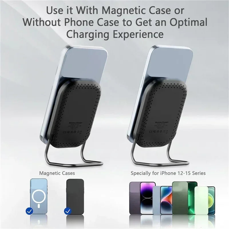 Magnetic Wireless Charger Stand Pad 30W  Fast Charging Station Holder