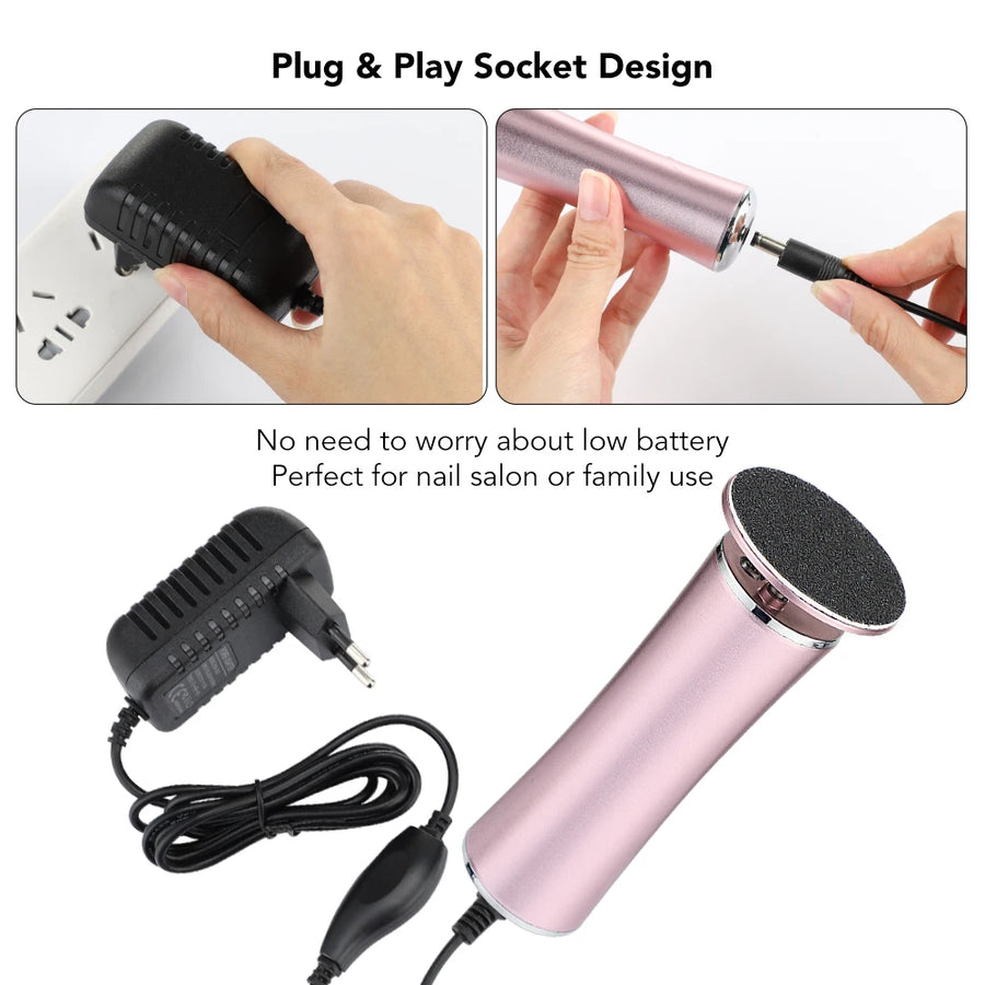 Electric Foot Care File Leg Heels Remove Dead Skin Pedicure Tool Set Feet Clean Care Foot Grinder Sandpaper Cuticle Grinder