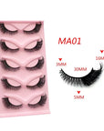 Wholesale cat Lashes 2/5Pairs Dramatic 3D Mink False Eyelashes Natural Fluffy Fake Lashes Reusable Makeup Messy Cilios Faux Cils