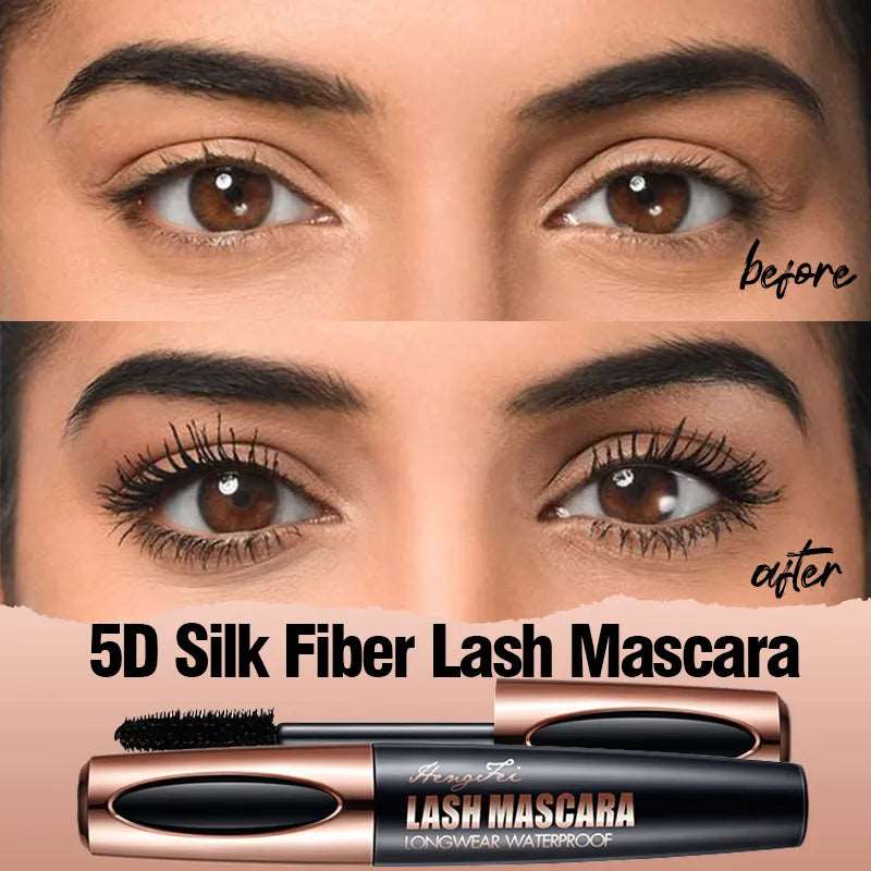 5D Silk Fiber Mascara Black Mascara Waterproof Rimel 3D Mascara Eyelash Extension Thick Lengthening Eye Lashes Cosmetic