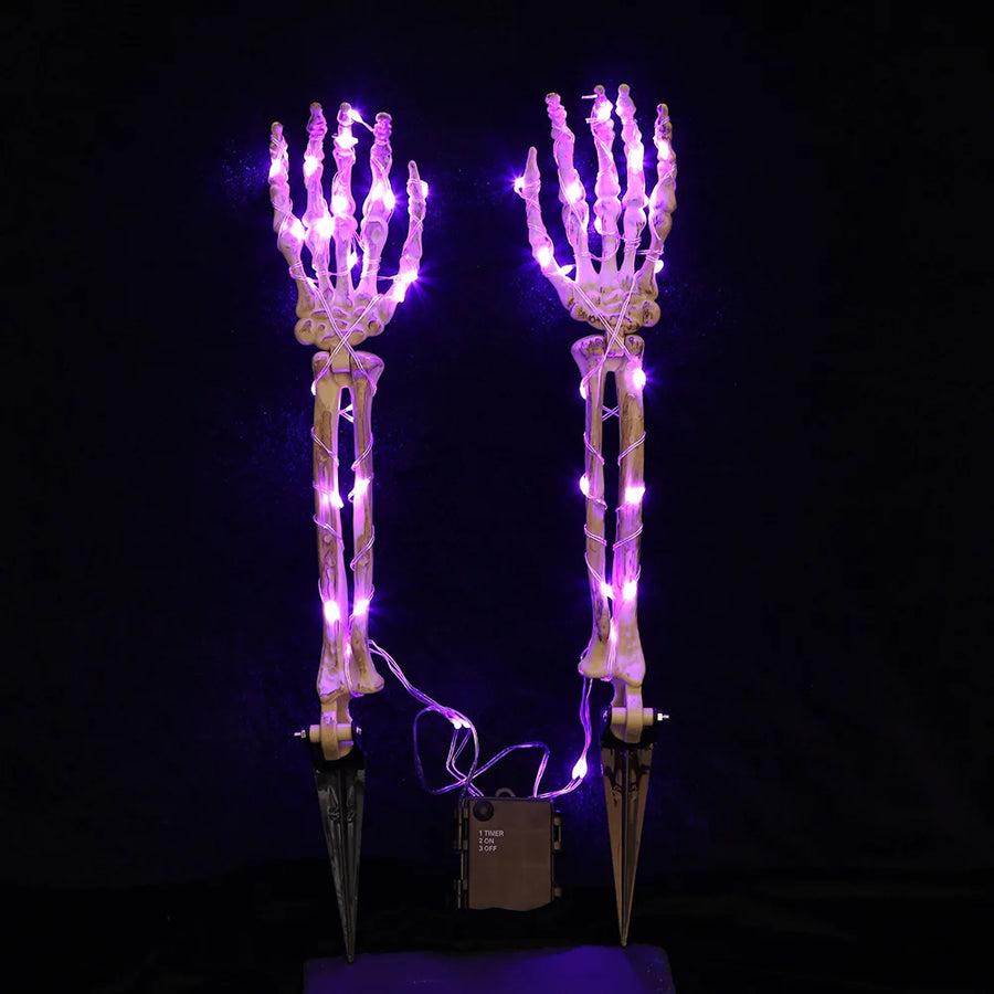 Skeleton LED Ghost Hand for Halloween Garden Decoration