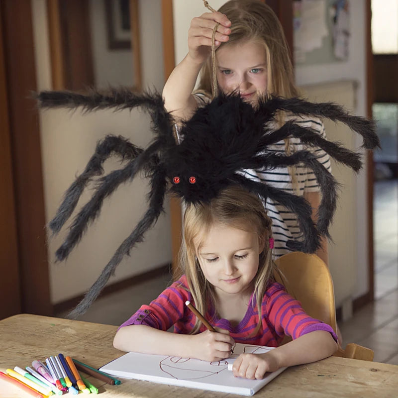 Giant Spider + Huge Spider Web Halloween Decoration Haunted Indoor Outdoor Spooky