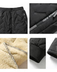 Waterproof Winter Fleece  Warm Pants Men Lamb Wool