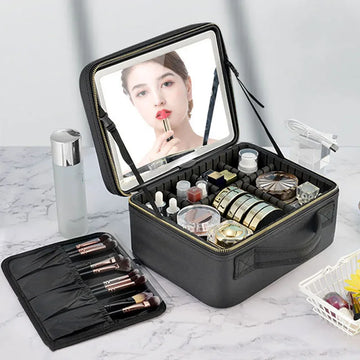 Smart LED Cosmetic Case With Mirror