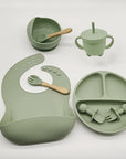 Children's Tableware 6/8 pcs Set Baby Complementary Food Training Silicone