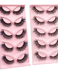 Wholesale cat Lashes 2/5Pairs Dramatic 3D Mink False Eyelashes Natural Fluffy Fake Lashes Reusable Makeup Messy Cilios Faux Cils