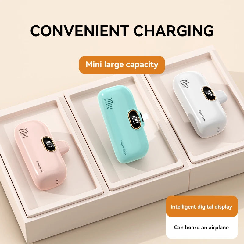 Mini Wireless Power Bank Capsule - Fast Charging Mobile Power Supply For Type-c iPhone