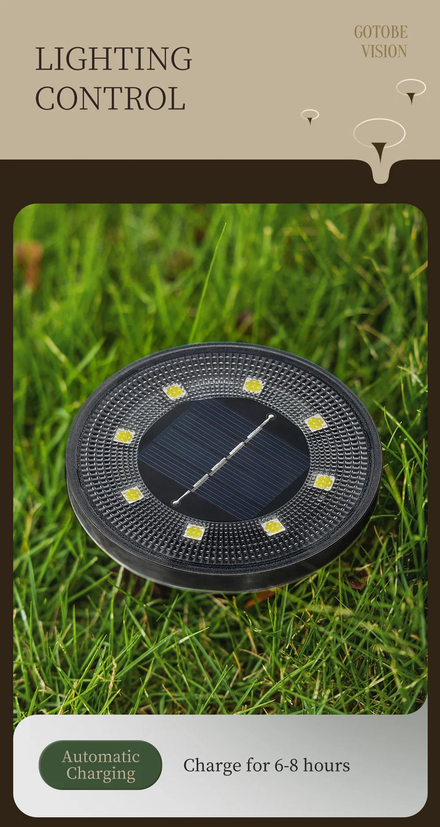 Waterproof LED Outdoor Solar Power Ground Lighting - Garden Decoration Lamp