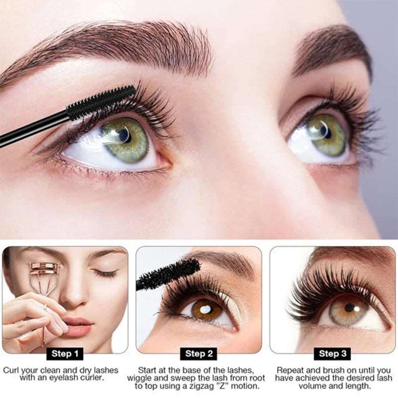 5D Silk Fiber Mascara Black Mascara Waterproof Rimel 3D Mascara Eyelash Extension Thick Lengthening Eye Lashes Cosmetic