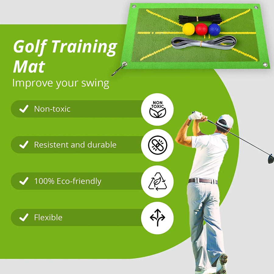 Golf Training Mat for Swing Detection Batting Path for Indoor Outdoor