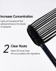 Silk Fiber Black Mascara plus Waterproof - Eyelash Extension Thick Lengthening Eye Lashes Cosmetic