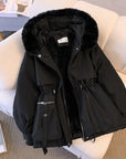 Fleece Puffer Jacket Winter Coat for Women