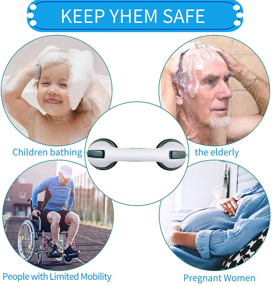 Safety Helping Hand  Handle Grab Bars Ultra Grip Dual Locking Safety Suction Cups Helping Handle Anti Slip Support