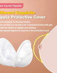 Silicone Breast Milk Collector Wearable Shell Prevent Milk Leakage Nipple Protector (BPA Free)