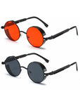 High Quality Metal Steampunk Sunglasses  with Round Glasses Vintage  (Unisex)