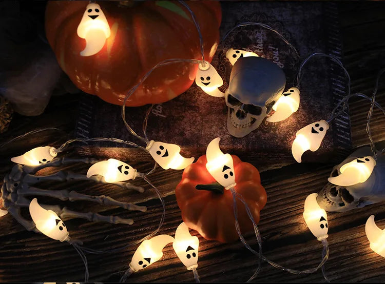 Halloween Decoration Led Light String Pumpkin Skull Head Eyeball Shaped Lamp