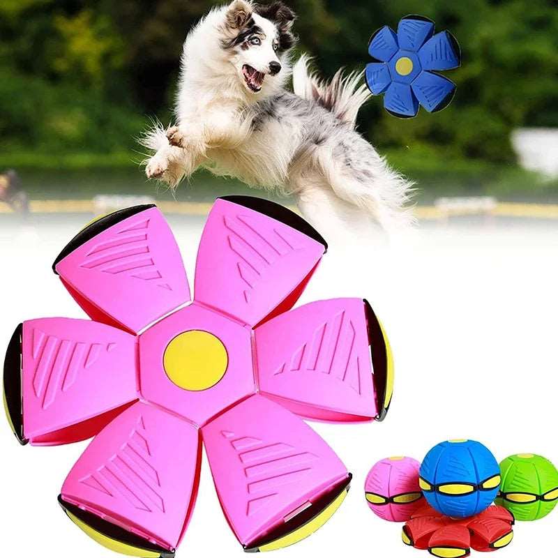 Dog Toys Flying UFO Saucer Ball Interactive