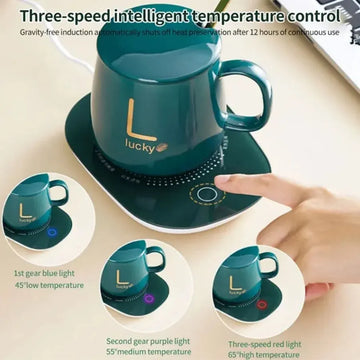 Portable and Waterproof Smart Thermostatic Coaster,  Suitable for Hot Coffee, Tea, Milk, Water.