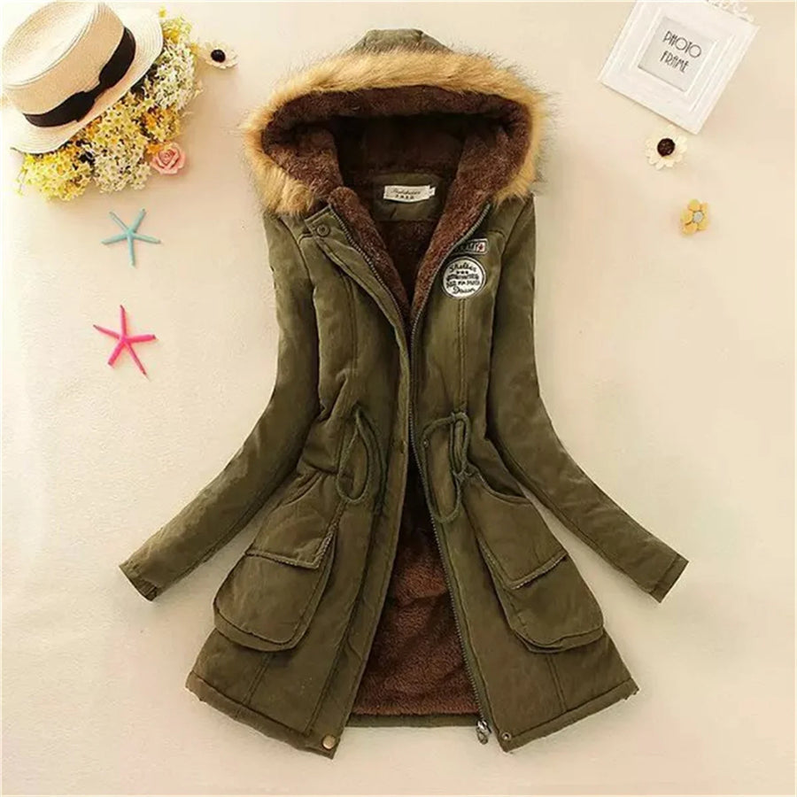 Fleece Puffer Jacket Winter Coat for Women