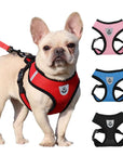 Dog Harnesses Leash Mesh Cloth Collars Puppy Breathable Reflective Anti-break Lead Dog Rope Adjustable Pet Supplies Bulldog