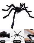 Giant Spider + Huge Spider Web Halloween Decoration Haunted Indoor Outdoor Spooky