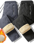 Waterproof Winter Fleece  Warm Pants Men Lamb Wool