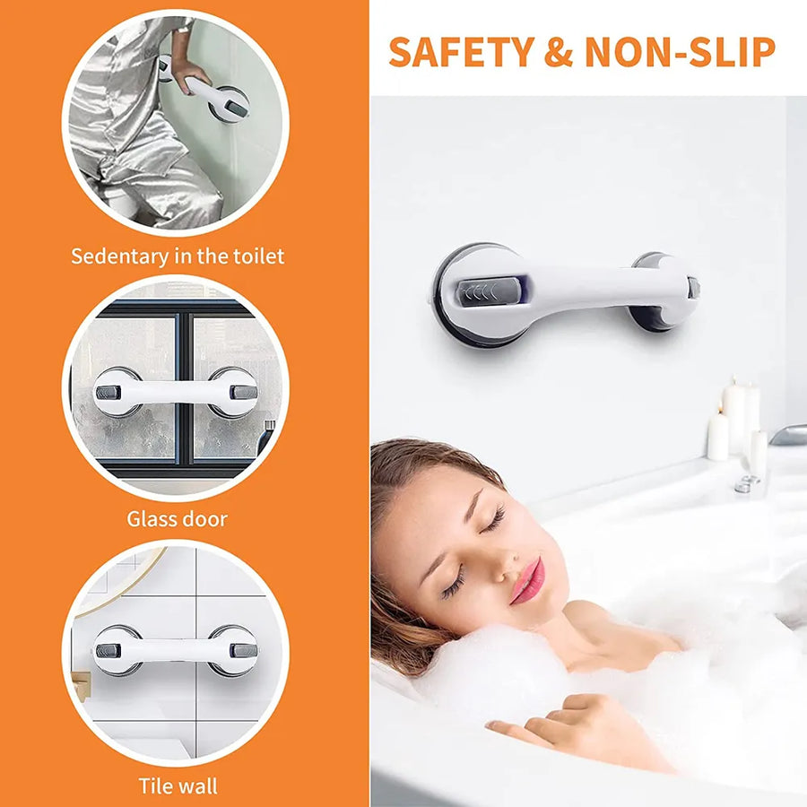 Safety Helping Hand  Handle Grab Bars Ultra Grip Dual Locking Safety Suction Cups Helping Handle Anti Slip Support