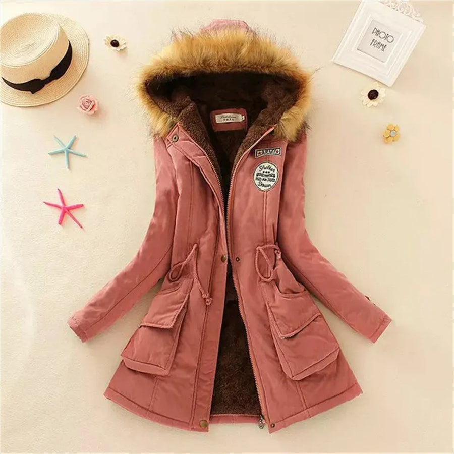 Fleece Puffer Jacket Winter Coat for Women