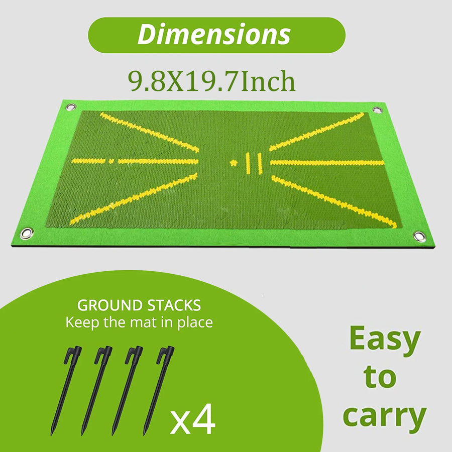 Golf Training Mat for Swing Detection Batting Path for Indoor Outdoor