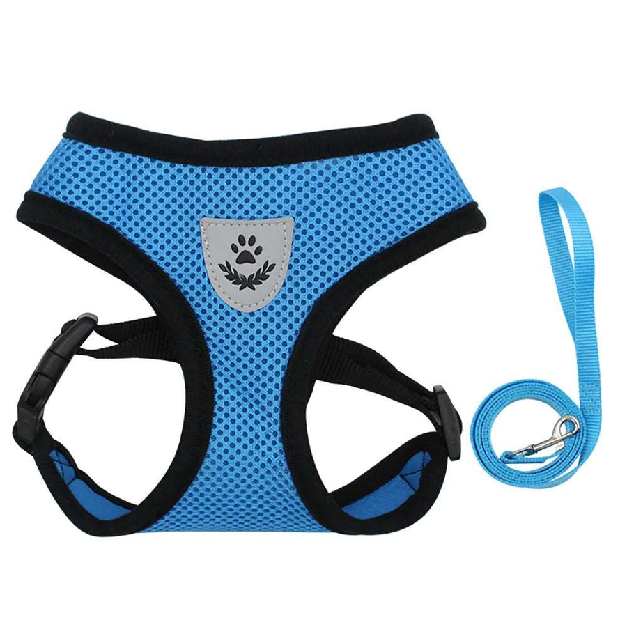 Dog Harnesses Leash Mesh Cloth Collars Puppy Breathable Reflective Anti-break Lead Dog Rope Adjustable Pet Supplies Bulldog