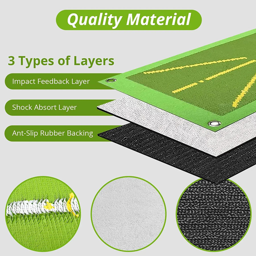 Golf Training Mat for Swing Detection Batting Path for Indoor Outdoor