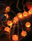 Halloween Decoration Led Light String Pumpkin Skull Head Eyeball Shaped Lamp